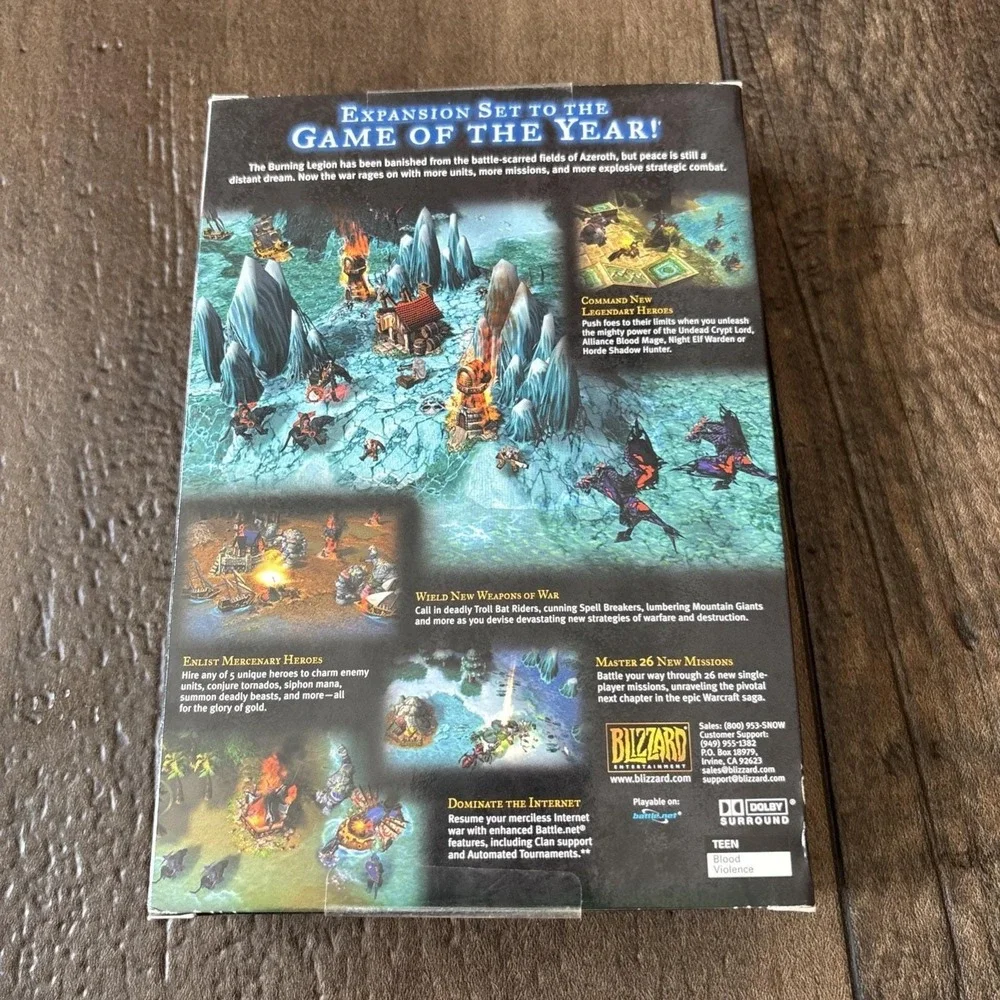 NOS Sealed Warcraft 3 Frozen Throne Expansion Set PC/Mac New Old Stock